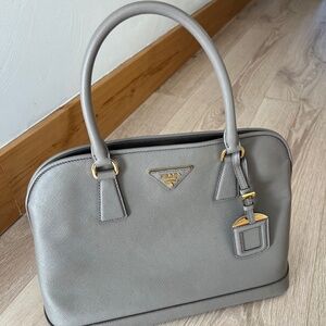 Grey Prada Promenade Saffiano Bag